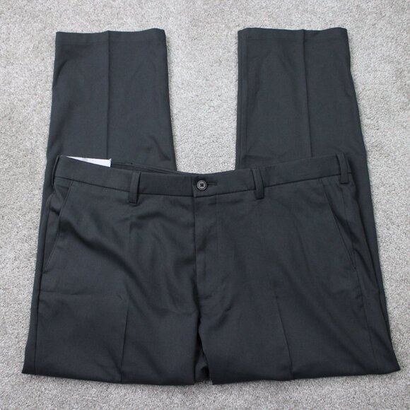 Haggar H26 Performance Dress Pants NWT Mens 42x30 Black Super Flex Waistband - Picture 1 of 15